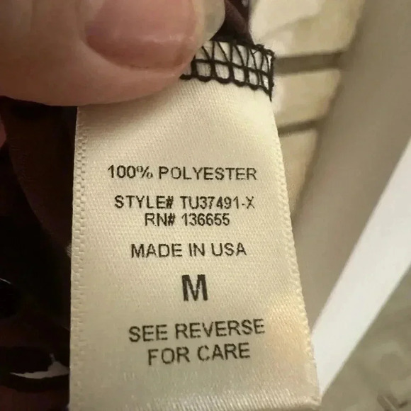 West Kei Leopard Cheetah Print Hi-Lo Blouse Size Medium Faux Wrap - Picture 5 of 8